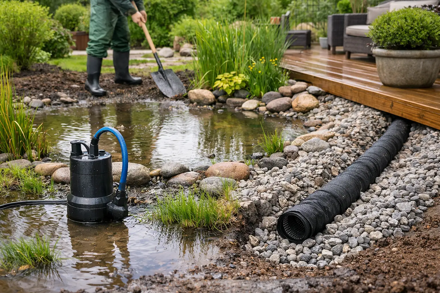 Praktische oplossingen voor natte tuin